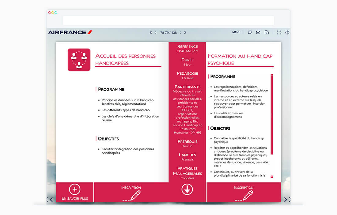 air france webdesign interface ebook catalogue interactif