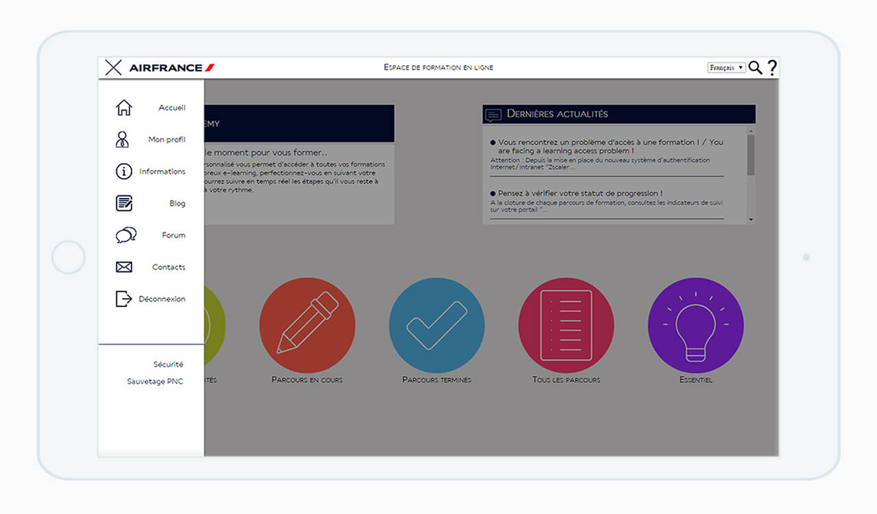 air france webdesign interface redesign portail