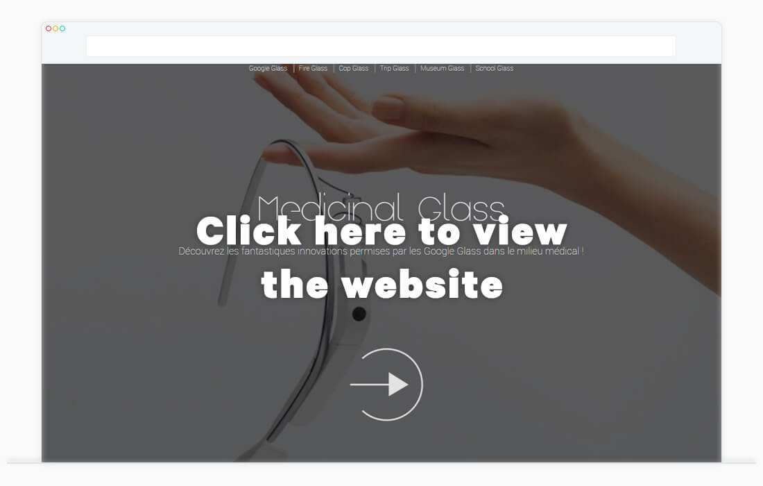 medicinal google glass webdesign interface immersif